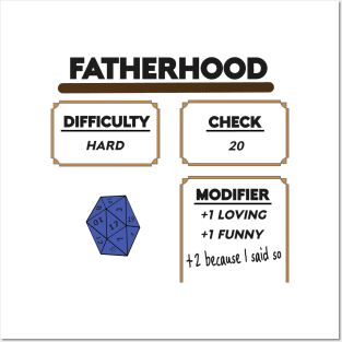 Fatherhood rpg gamer fathers day Posters and Art